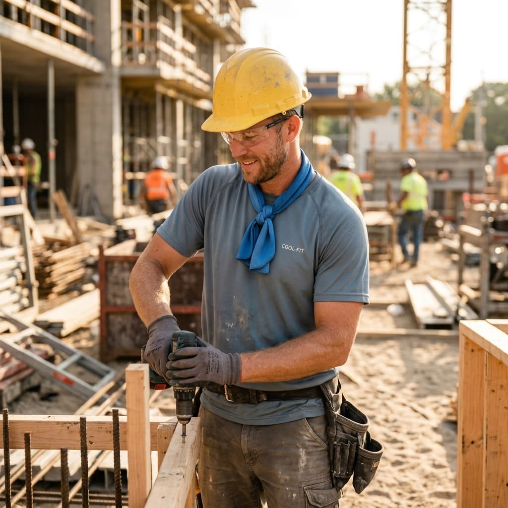 G-Heat cooling apparel in use outdoors